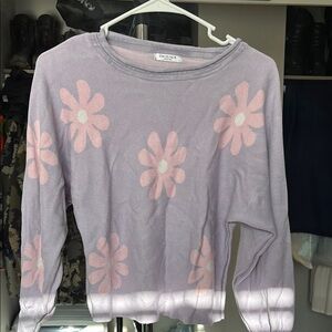 EKOUAER Lavender Floral Women's Top